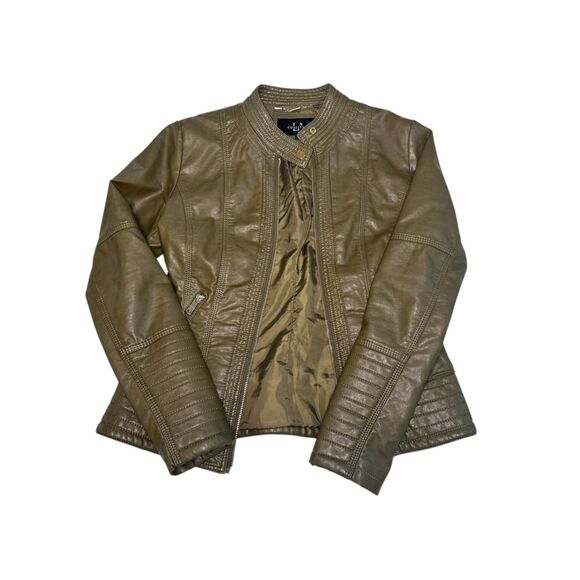 LA Coalition Faux Leather Pink or Green Moto Jacket- Size Small - Picture 6 of 16